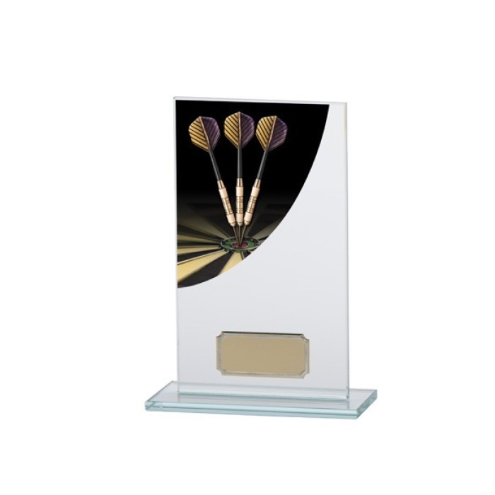 COLOUR CURVE JADE GLASS DARTS AWARD - 160MM